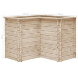 ZNTS Garden Raised Bed 100x100x80 cm Solid Pinewood 45177