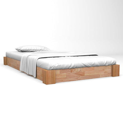 ZNTS Bed Frame Solid Oak Wood 120x200 cm 247257
