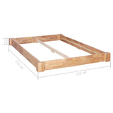 ZNTS Bed Frame Solid Oak Wood 140x200 cm 247258