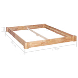 ZNTS Bed Frame Solid Oak Wood 160x200 cm 247259