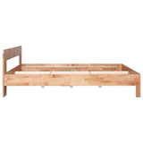 ZNTS Bed Frame Solid Oak Wood 140x200 cm 247261