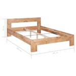 ZNTS Bed Frame Solid Oak Wood 140x200 cm 247261