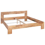 ZNTS Bed Frame Solid Oak Wood 160x200 cm 247262