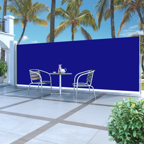 ZNTS Retractable Side Awning 180 x 500 cm Blue 45468