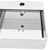 ZNTS Wash Basin with Overflow 41x41x15 cm Ceramic Silver 143477