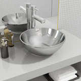 ZNTS Wash Basin 32.5x14 cm Ceramic Silver 143483