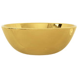 ZNTS Wash Basin 28x10 cm Ceramic Gold 143490