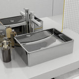 ZNTS Wash Basin 41x30x12 cm Ceramic Silver 143495