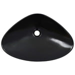 ZNTS Wash Basin 58.5x39x14 cm Ceramic Black 143902