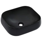ZNTS Wash Basin 44.5x39.5x14.5 cm Ceramic Black 143906