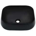 ZNTS Wash Basin 44.5x39.5x14.5 cm Ceramic Black 143906