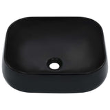 ZNTS Wash Basin 44.5x39.5x14.5 cm Ceramic Black 143906