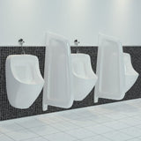 ZNTS Wall-mounted Urinal Privacy Screen Ceramic White 143852