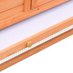 ZNTS Rabbit Hutch Solid Pine & Fir Wood 310x70x87 cm 170642