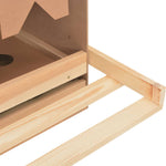 ZNTS Chicken Laying Nest 3 Compartments 93x40x65 cm Solid Pine Wood 170655