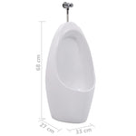 ZNTS Wall Mounted Urinal with Flush System Ceramic 143983
