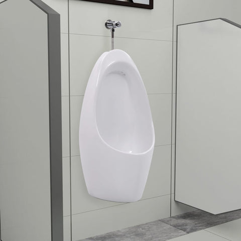 ZNTS Wall Mounted Urinal with Flush System Ceramic 143983