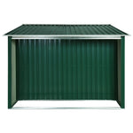 ZNTS Garden Shed with Sliding Doors Green 329.5x131x178 cm Steel 144019