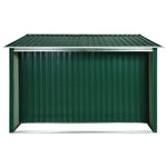 ZNTS Garden Shed with Sliding Doors Green 329.5x259x178 cm Steel 144023