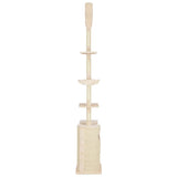 ZNTS Cat Tree with Sisal Scratching Posts Beige 260 cm 170671