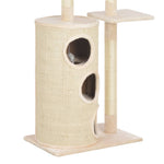 ZNTS Cat Tree with Sisal Scratching Posts Beige 260 cm 170671