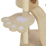 ZNTS Cat Tree with Sisal Scratching Posts Beige 145 cm 170690