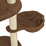 ZNTS Cat Tree with Sisal Scratching Posts Brown 160 cm 170693