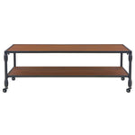 ZNTS Coffee Table with Shelf 120x60x40 cm Solid Fir Wood 247618