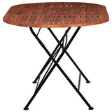 ZNTS Garden Table 160x85x74 cm Solid Acacia Wood Oval 44395