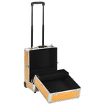 ZNTS Make-up Trolley 35x29x45 cm Gold Aluminium 91827