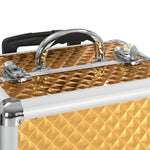 ZNTS Make-up Trolley 35x29x45 cm Gold Aluminium 91827