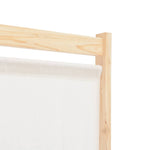ZNTS 6-Panel Room Divider Cream 240x170x4 cm Fabric 248174