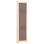 ZNTS 5-Panel Room Divider Brown 200x170x4 cm Fabric 248181