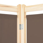 ZNTS 5-Panel Room Divider Brown 200x170x4 cm Fabric 248181