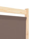 ZNTS 5-Panel Room Divider Brown 200x170x4 cm Fabric 248181