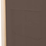 ZNTS 5-Panel Room Divider Brown 200x170x4 cm Fabric 248181