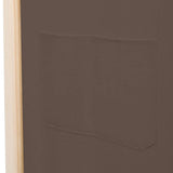 ZNTS 5-Panel Room Divider Brown 200x170x4 cm Fabric 248181