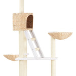 ZNTS Cat Tree with Sisal Scratching Post Seagrass 170735