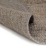 ZNTS Handmade Rug Jute Round 150 cm Grey 133664