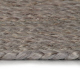 ZNTS Handmade Rug Jute Round 150 cm Grey 133664