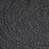 ZNTS Handmade Rug Jute Round 90 cm Dark Grey 133665