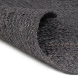 ZNTS Handmade Rug Jute Round 150 cm Dark Grey 133667