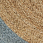 ZNTS Handmade Rug Jute with Olive Green Border 150 cm 133682