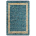 ZNTS Handmade Rug Jute Blue 80x160 cm 133734