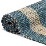 ZNTS Handmade Rug Jute Blue 80x160 cm 133734