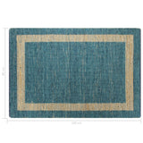 ZNTS Handmade Rug Jute Blue 80x160 cm 133734