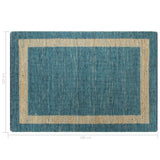 ZNTS Handmade Rug Jute Blue 120x180 cm 133735