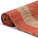 ZNTS Handmade Rug Jute Red 120x180 cm 133738