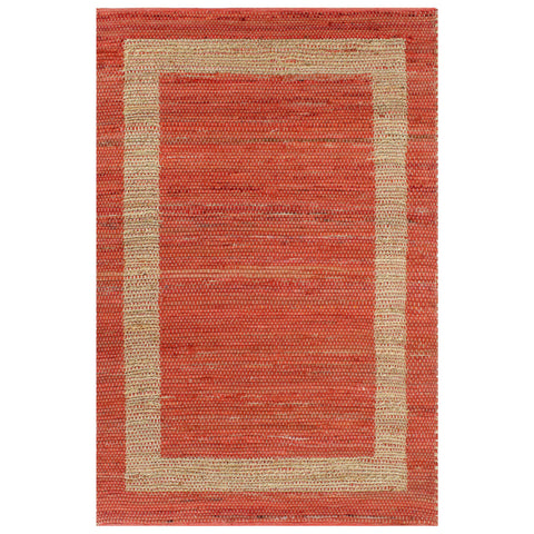 ZNTS Handmade Rug Jute Red 160x230 cm 133739