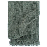 ZNTS Throw Cotton 160x210 cm Dark Green 133759